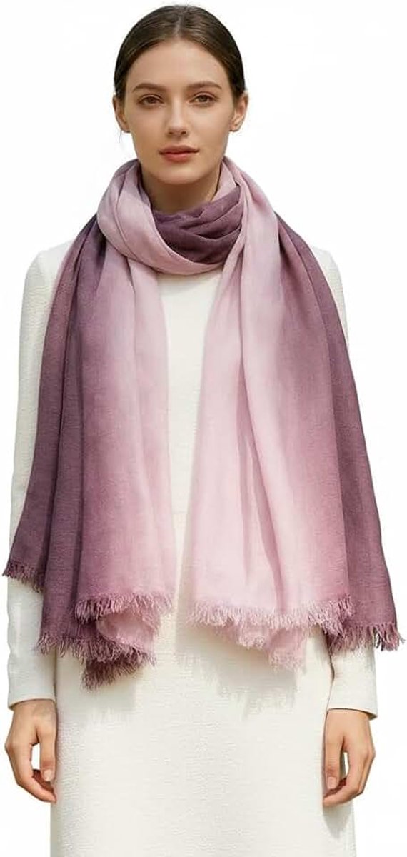 Sjaals Wraps Linnen Katoen Dames Sjaal Grote Oversized Sjaals Stola voor Winter Herfst Lente 180CM * 145CM