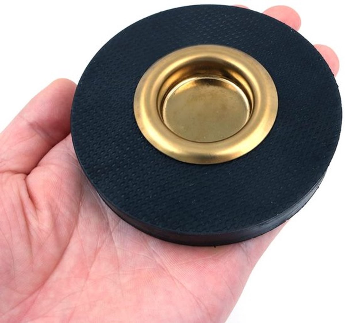 Cello eindpinsteun - Antislipmat - Versterkte messing beker - Compact formaat - Antislip-basis - Geschikt voor cellisten - Kleur: zwart
