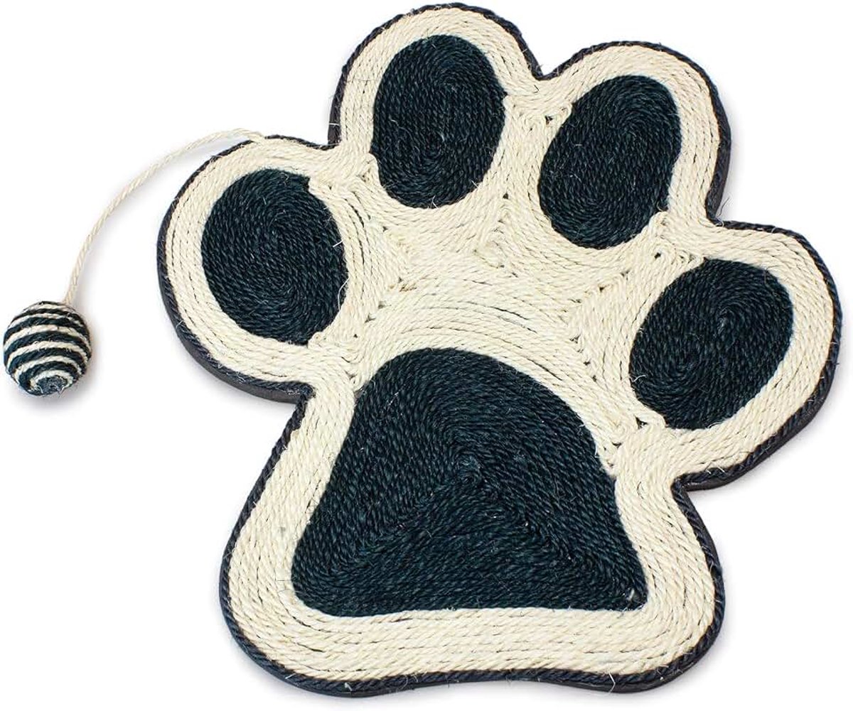Krabpaal met muis voor katten, zwart, 40 x 36 cm
