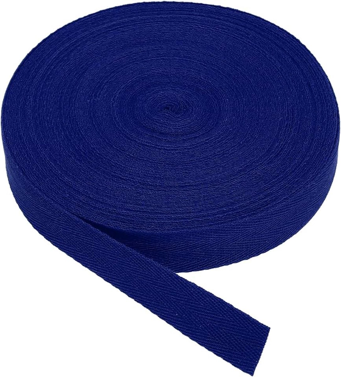 Katoenen keperstof tape 1 Inch 25 Yards Katoen Lint Bias Binding Tape Visgraat Webbing Trim voor Naaien Gift Wrapping Craft DIY Middernacht Blauw