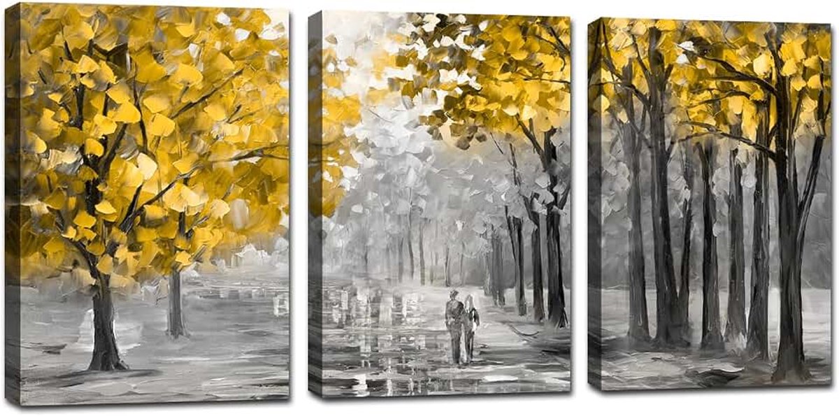 3Pcs moderne zwarte goudblad canvas schilderij tropische monstera kunst schilderijen afdrukken, schilderij kunst geschikte woonkamer, klaar om op te hangen, uitgerekt op frame 30x40cmx3