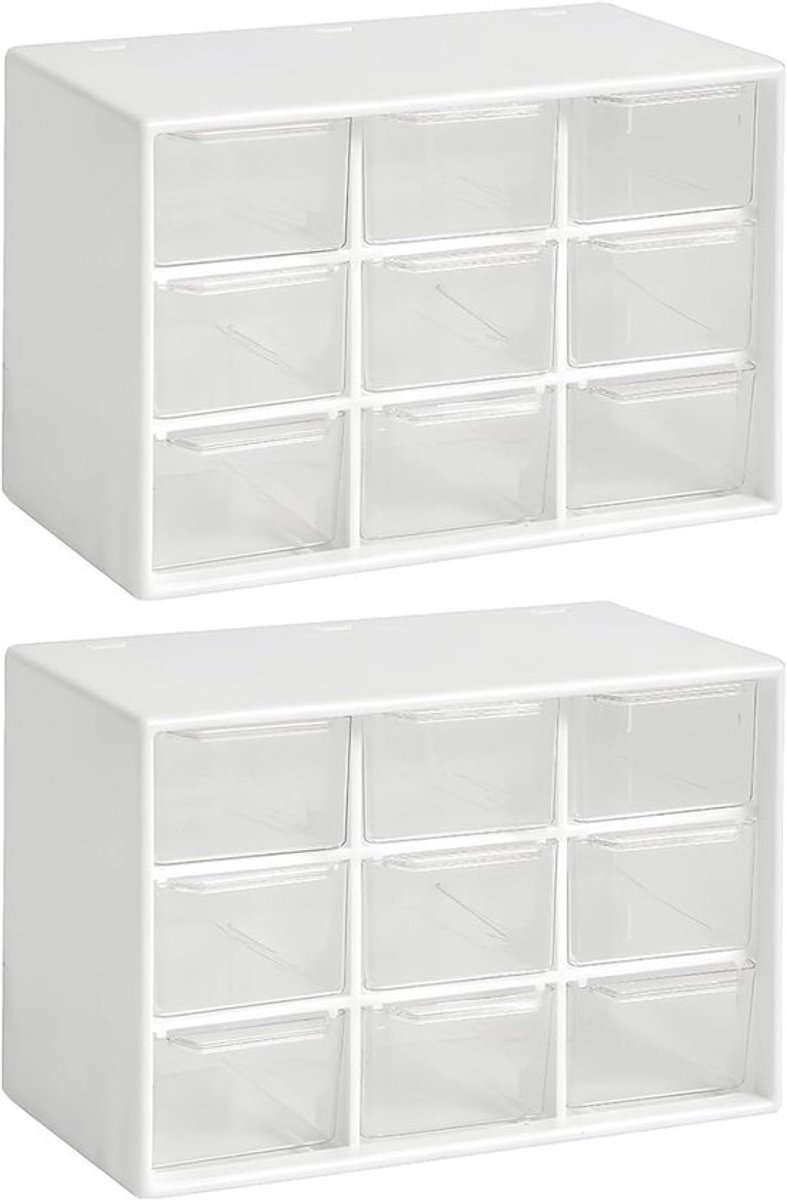 Mini Lade Organizer voor Bureau met 9 Lades - Kleine Opbergdoos voor Naaibenodigdheden en Creatief Werk