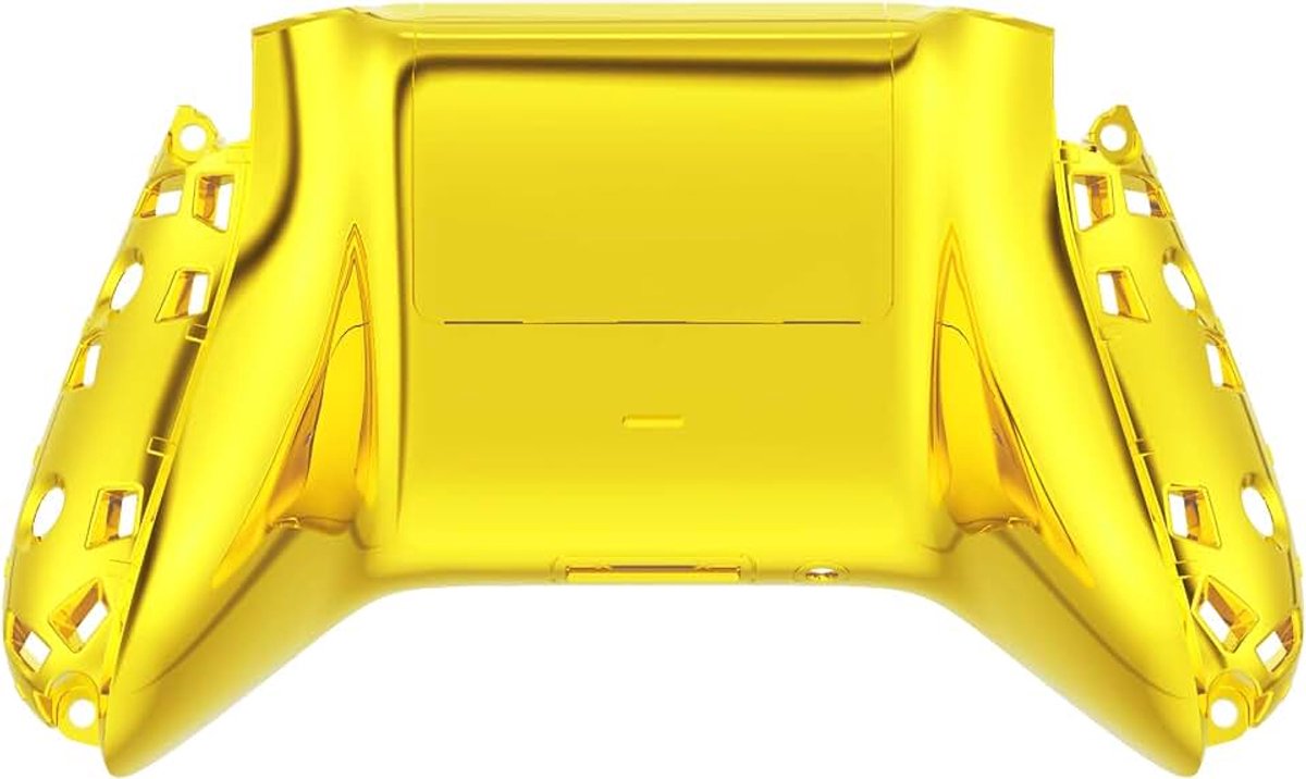 EXtremeRate Chroom Goud Glanzend Custom Bodem Shell met Batterij Cover voor Xbox Series X S Controller - Controller & Side Rails NIET Inbegrepen