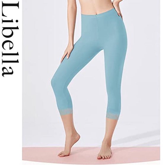 Kleurige Dameslegging 3/4-broek met Kant - Slim Fit, Hoge Taille, Ademend Katoen — afbeelding 4