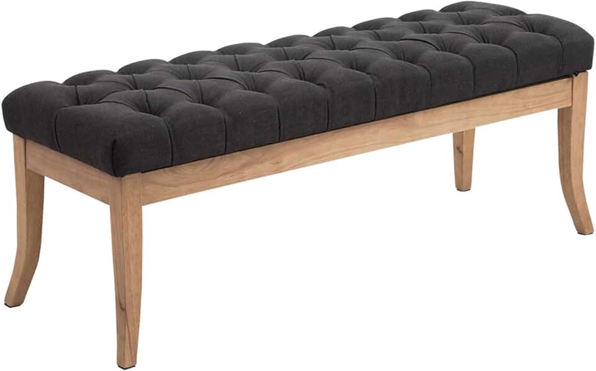 Ramses Bank - Stof, Kleur:donkergrijs, Maat:120 cm