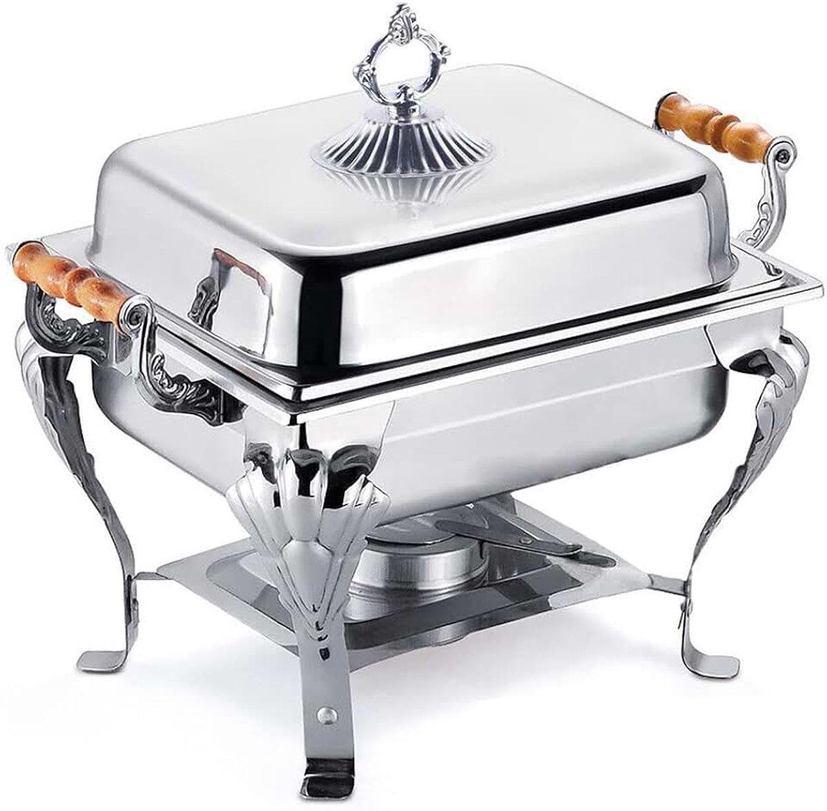 Dish Voedselwarmer, warmhoudcontainer, roestvrij staal, voor catering, buffet en feestjes