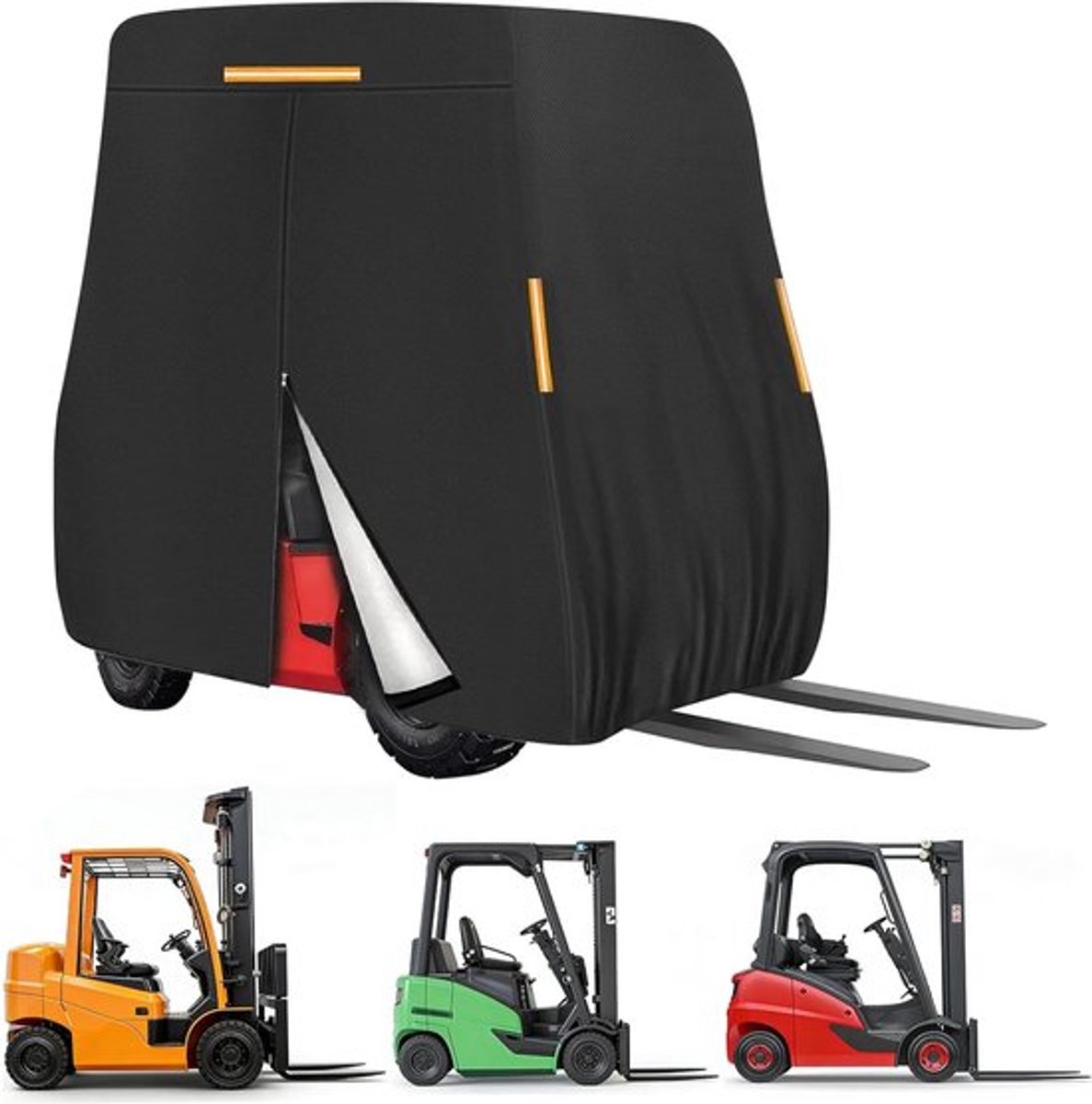 Forklift Beschermhoes 420D met Winddichte Band en Reflecterende Strips voor Bescherming tegen Sneeuw, Regen, Stof en UV-stralen
