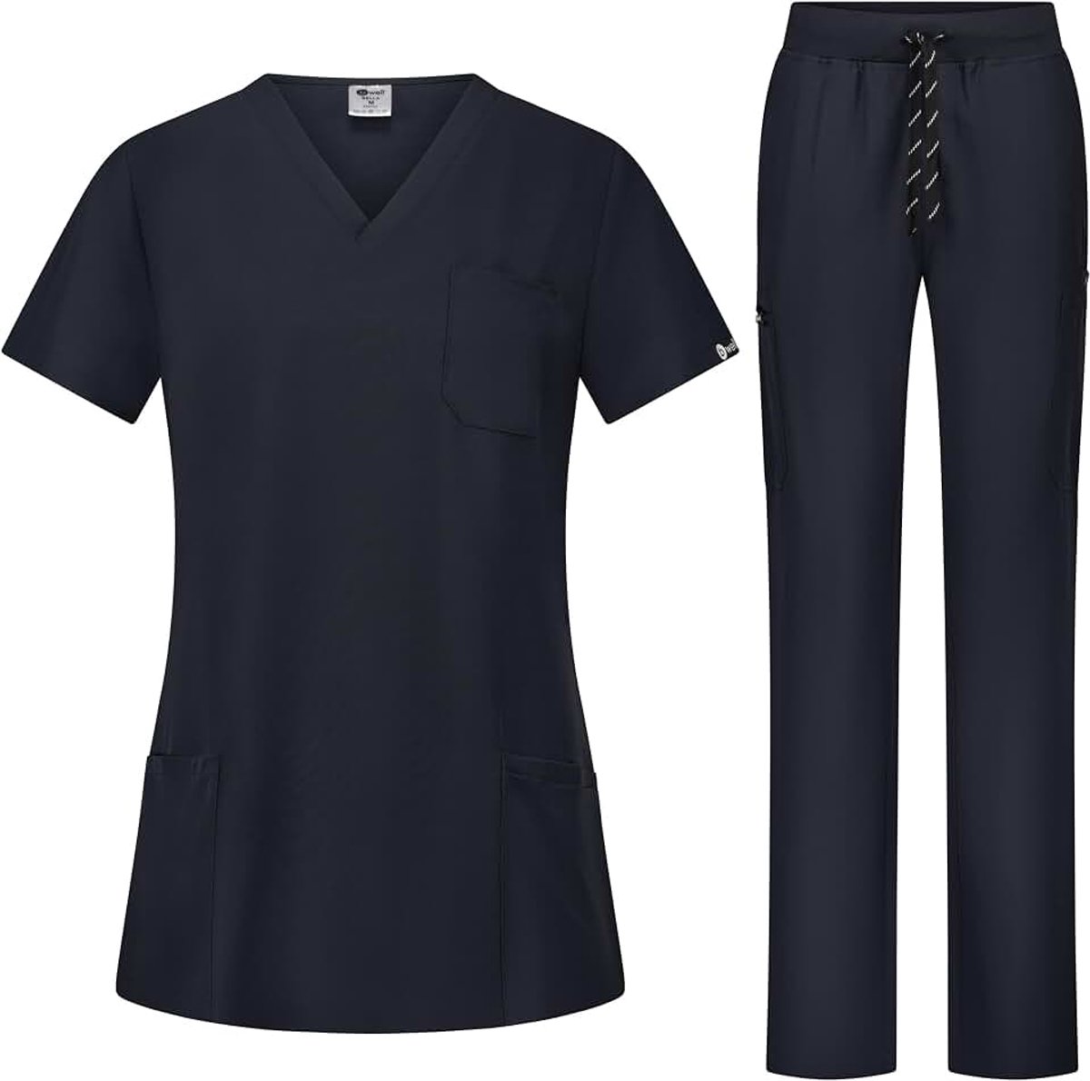 Dames, jas en broek, set, geneeskunde, arts, uniform, beroepskleding, dikke stof