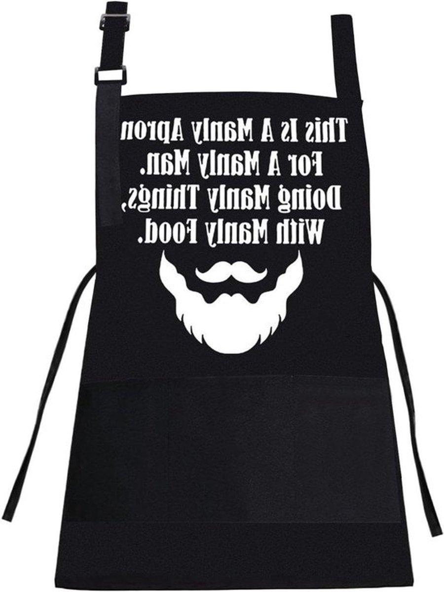Letter Print Schort - Creatief en Waterdicht - Anti-Olie - Keukenschort voor Thuis en Werk - Gemakkelijk Schoon te Maken
