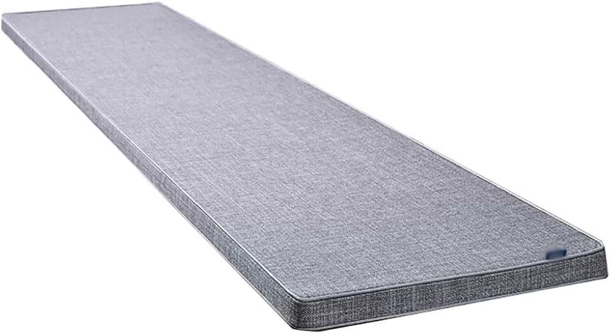 Wangk Bank Zitkussen, effen kleur moderne rechthoek dikke antislip zacht bankkussen geschikt tuinbank kussen zitkussen zitkussen zitkussen bank kussen -grijs 200×40×5cm (79×15×2in)