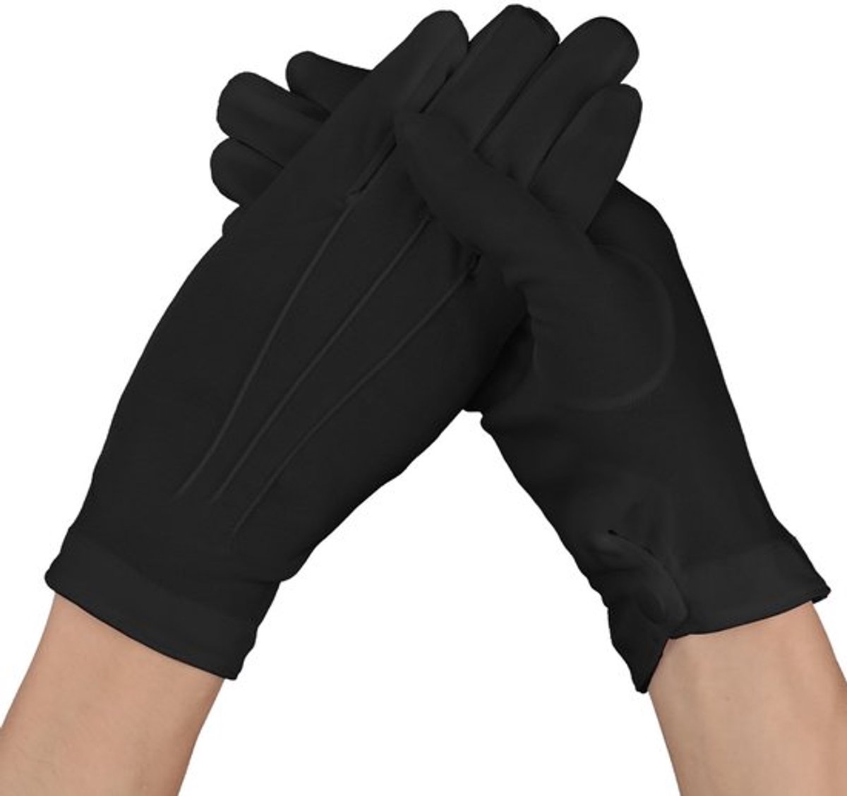 Handschoenen Wit - Katoenen Handschoenen - Ceremoniële Handschoenen - Kostuum Handschoenen - Geschikt voor Catering - Duurzaam Polyester/Nylon - Kostuumhandschoenen