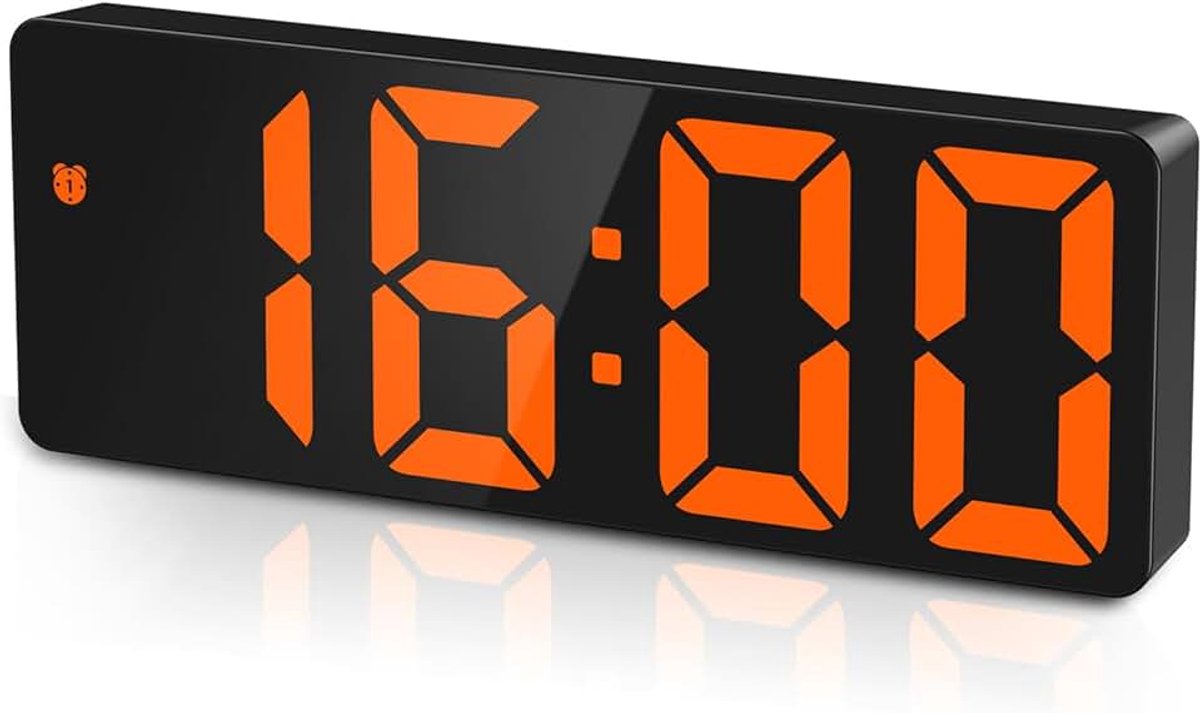 Wekker, led, elektronische tafelklok met temperatuurweergave, reiswekker, instelbare helderheid, 12/24-uurs display, voor thuis, slaapkamer, kantoor, kinderen en ouderen, Organe