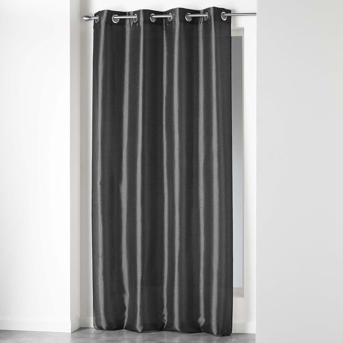 D'Intérieur 1605552 gordijn met ogen, polyester, 140 x 240 cm, antraciet