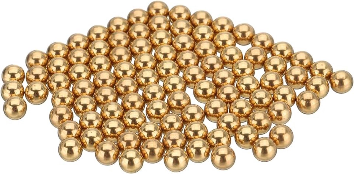 Messing kogels, H62 G100, 6 mm, precisieballen voor industrie-, machine-, auto- en doe-het-zelfwerkzaamheden, 100 stuks