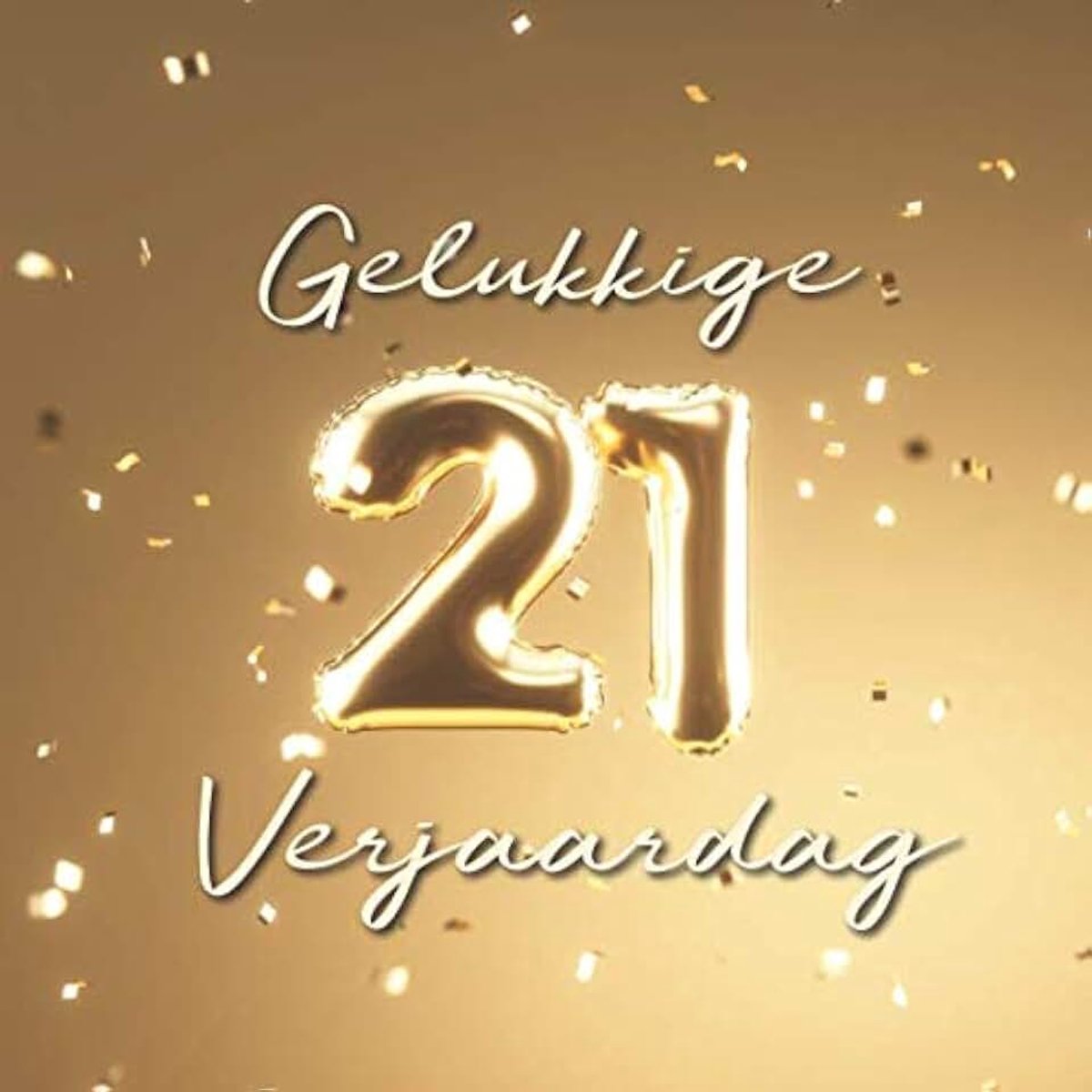 21e Verjaardag: Gastenboek voor de Verjaardag - Ballonnen Goud