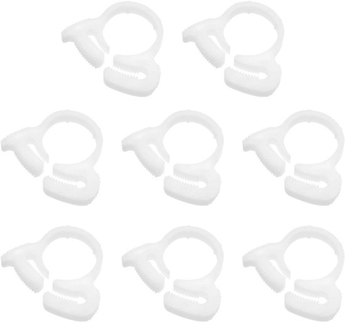 Vervangende veegslangbevestiging - zwembadslang - klemsluiting - compatibel met Zodiac Polaris zwembadreiniger 280 360 380 3900 - wit - 8 stuks.