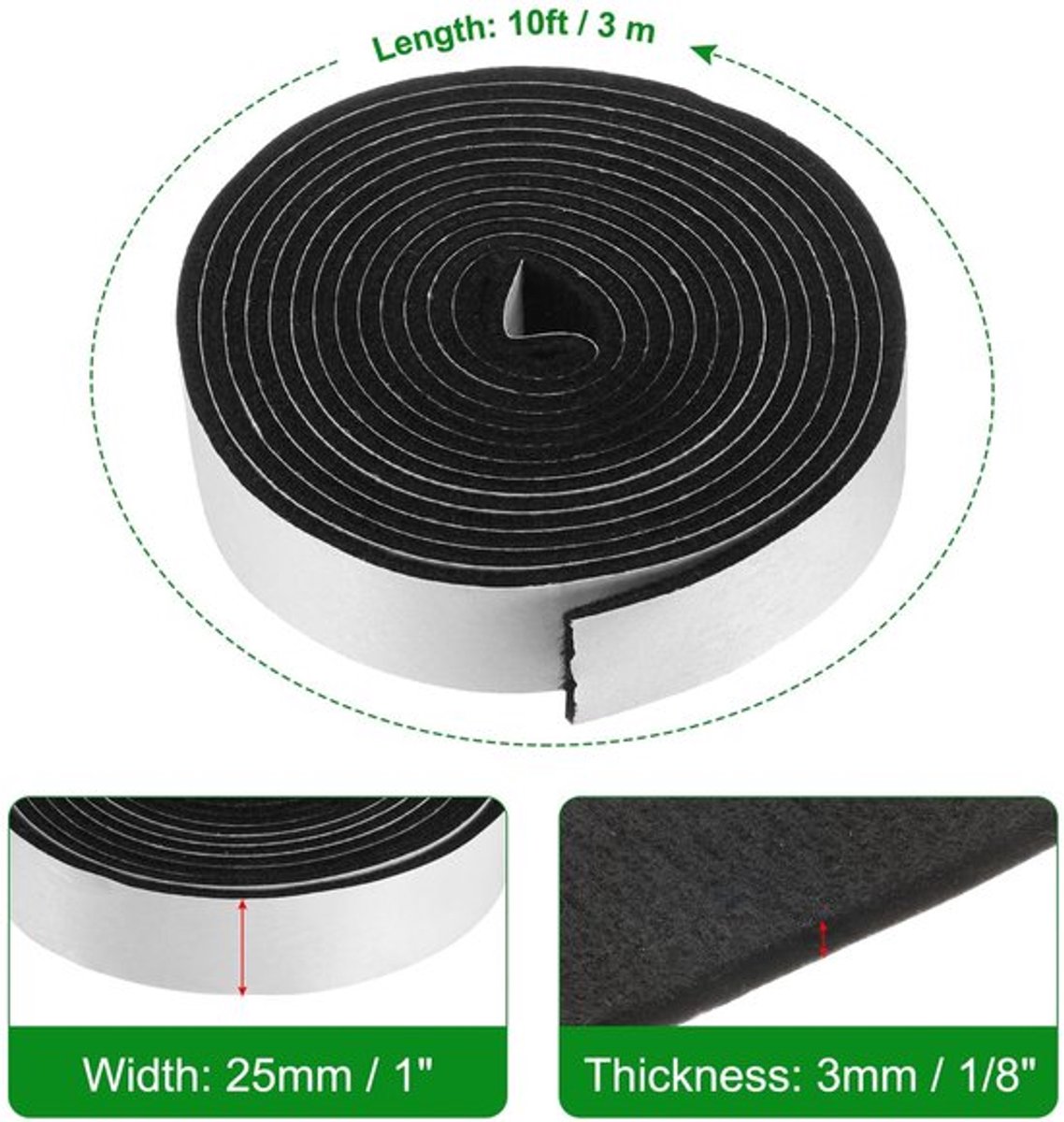 Rookovenafdichting 10FT - Hoge Temperatuur - Zelfklevend - Vuurvast - Afdichtingstape - Tot 570 Graden Celsius - Grillafdichting