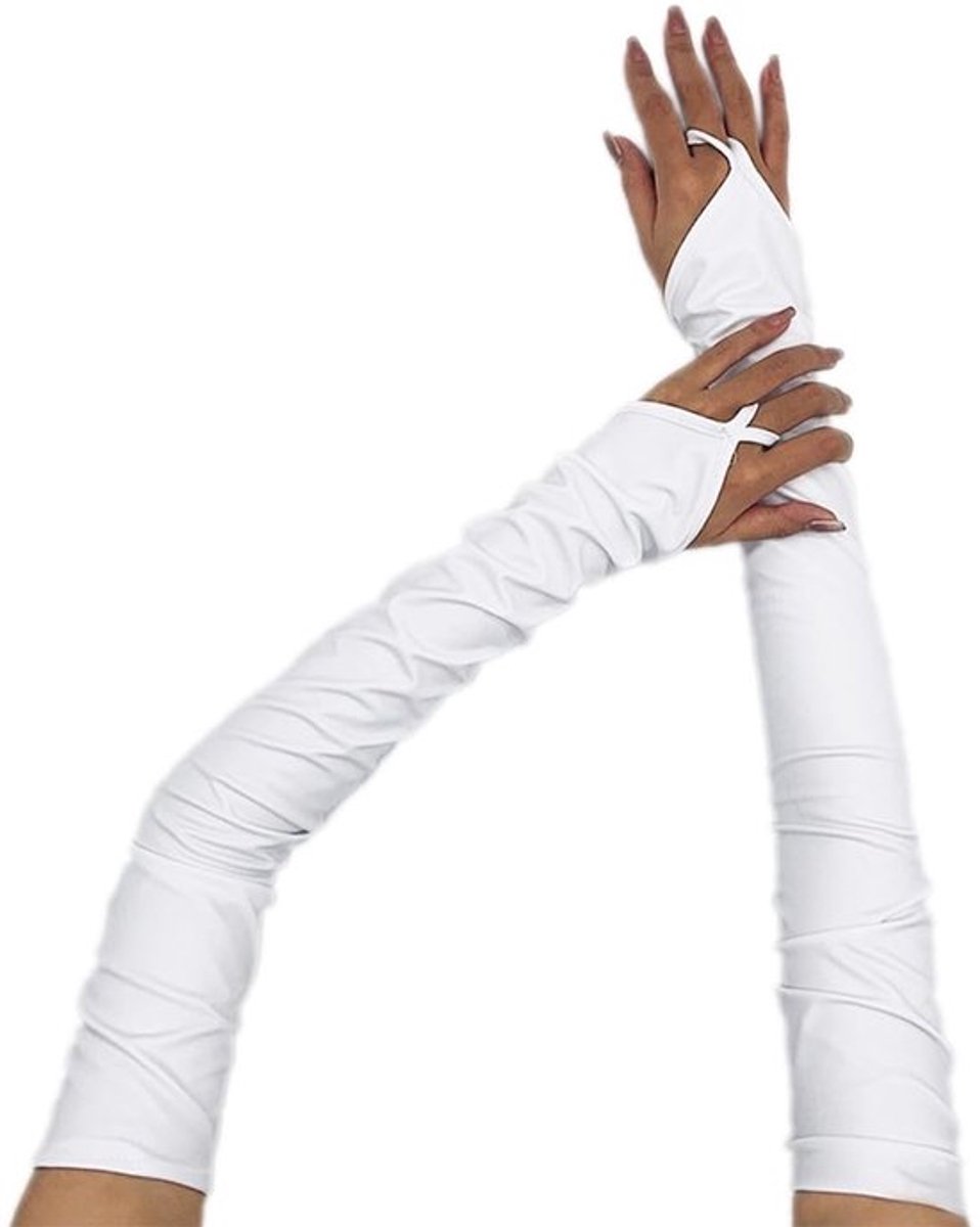 Vingerloze Handschoenen Lakleer - Lange 55 cm - Dames - Sexy - Gecoate - 11 Kleuren - 1 Paar