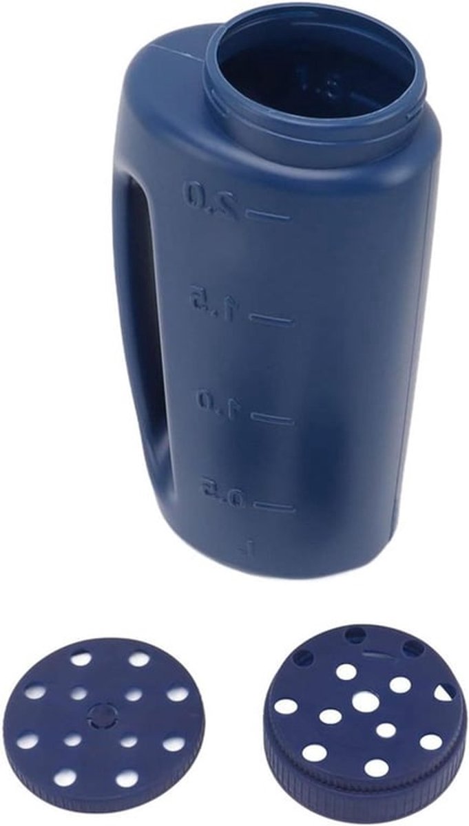 - Handstrooier - Sneeuwijs - Multifunctioneel - Blauw - Kunstmest - Graszaad - Zout - Gewasverspreiding - Zaaipot