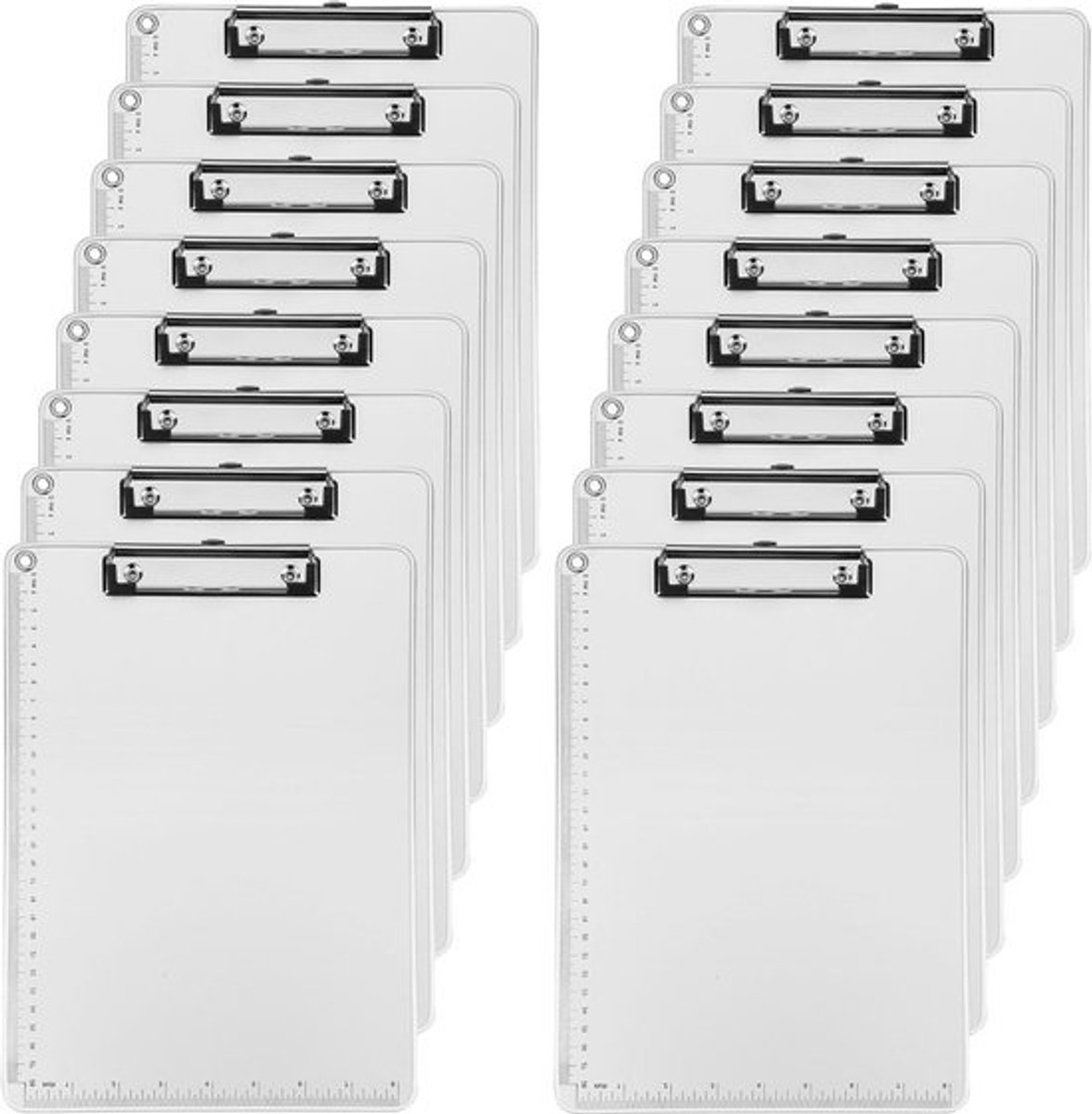 A4 Clipboard van Metaal, 16 Stuks Kantoor Clipboard met Aluminium Clip, Ideaal voor School, Thuis en Buitenactiviteiten
