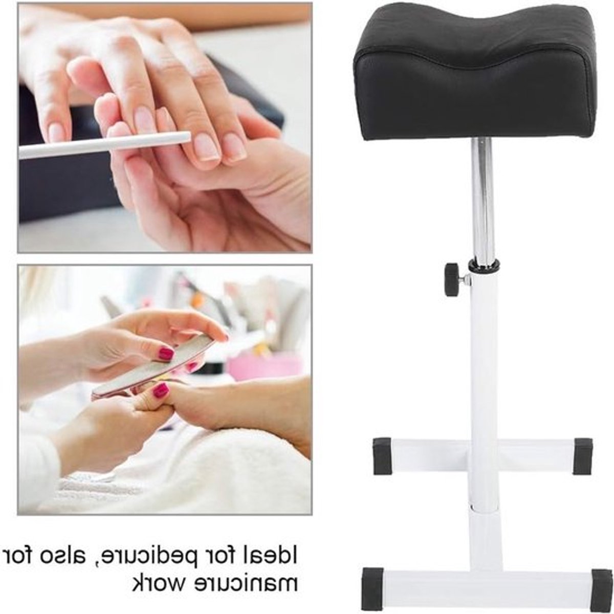 Professionele Pedicure Kruk, Verstelbare Hoogte 38-57 cm, Ideaal voor Manicure, Pedicure en Spa Behandelingen