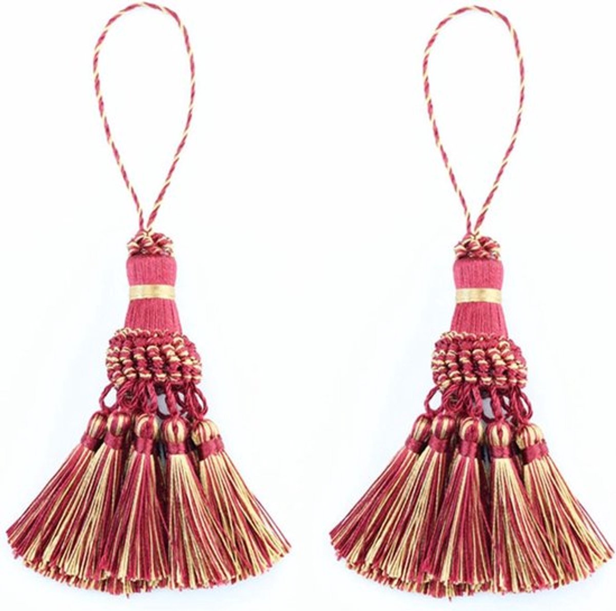 - Tassenkwastje Hanger - Handgemaakt - Rood - DIY Accessoires - Auto Interieur Decoratie - Geschikt voor Home Decoratie, Auto - Venster - TasgetModel Kwastje Hanger.KeyEventwoord: Kwastje.