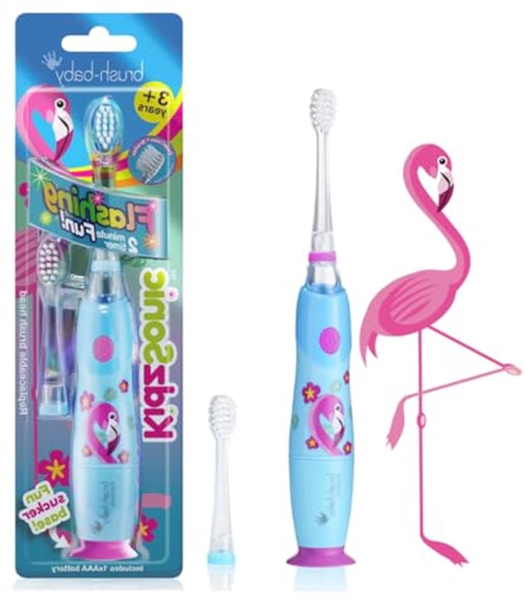 Elektrische Tandenborstel - Kindertandenborstel Peuter - Leuk Tandenpoetsen - Disco Licht Timer - Vanaf 3 Jaar - Roze