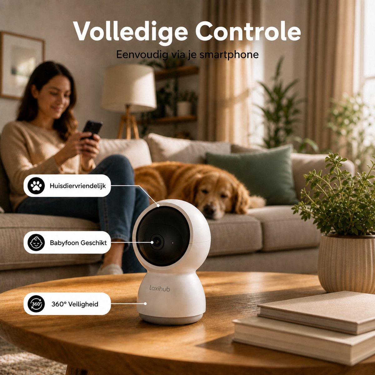 Laxihub P7 Wifi Beveiligingscamera Voor Binnen - afbeelding 3