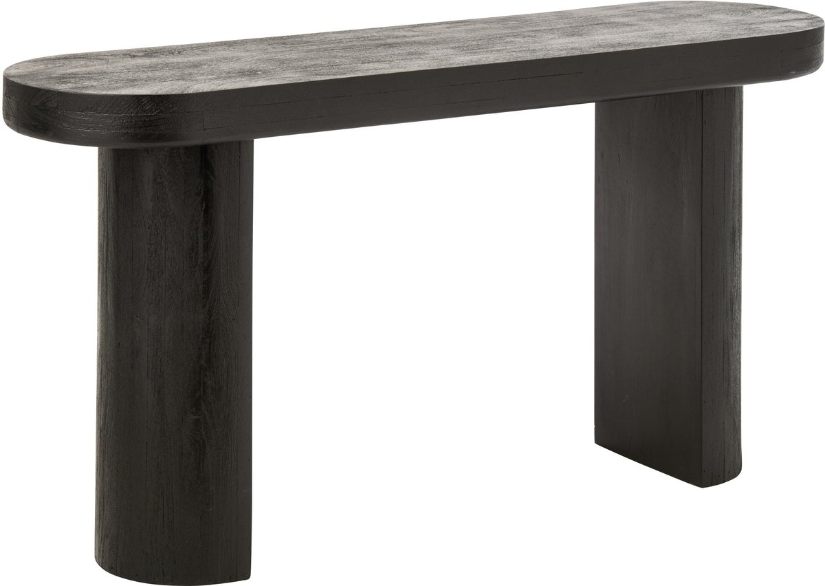 J-Line Consoletafel - mangohout - zwart/naturel
