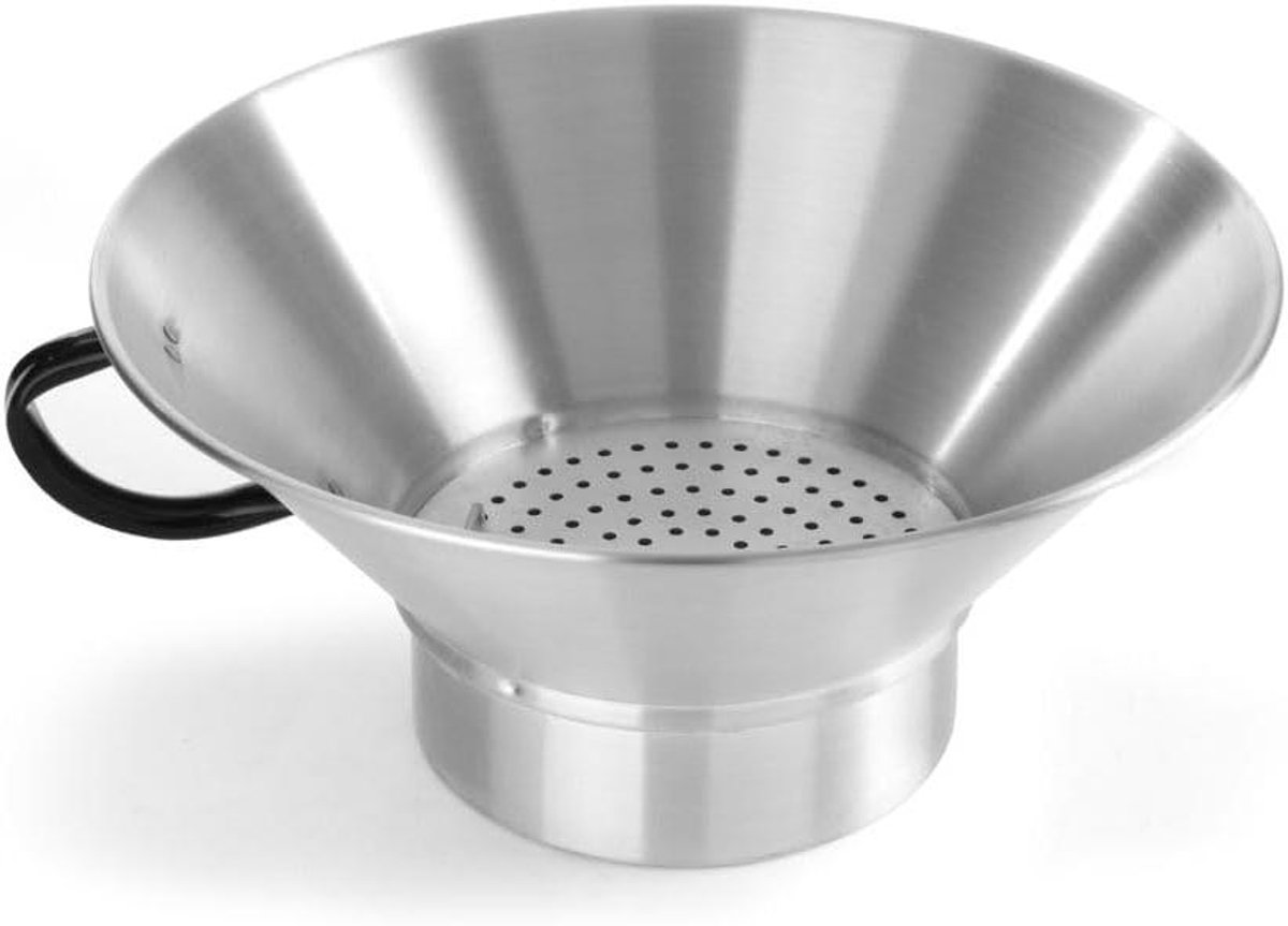 Zeef Pan - Keuken Zeef - Voedsel Bereiden - Afneembare Zeef - 40 cm Diameter - Zilverkleurig