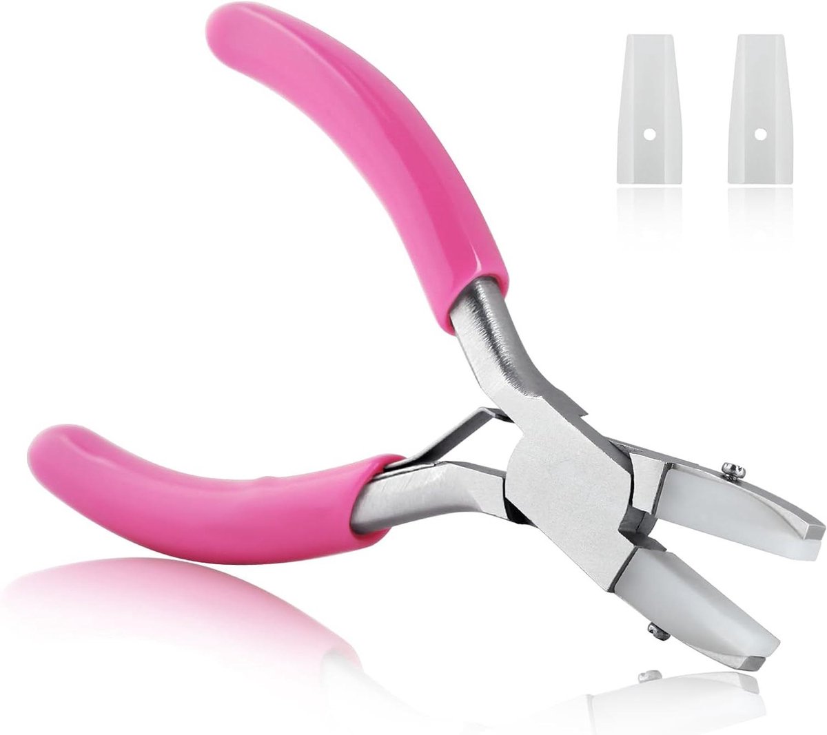 Nylon Tang - Platte Kaken - Sieraden Maken - Zachte Reservekoppen - 91mm - Roze