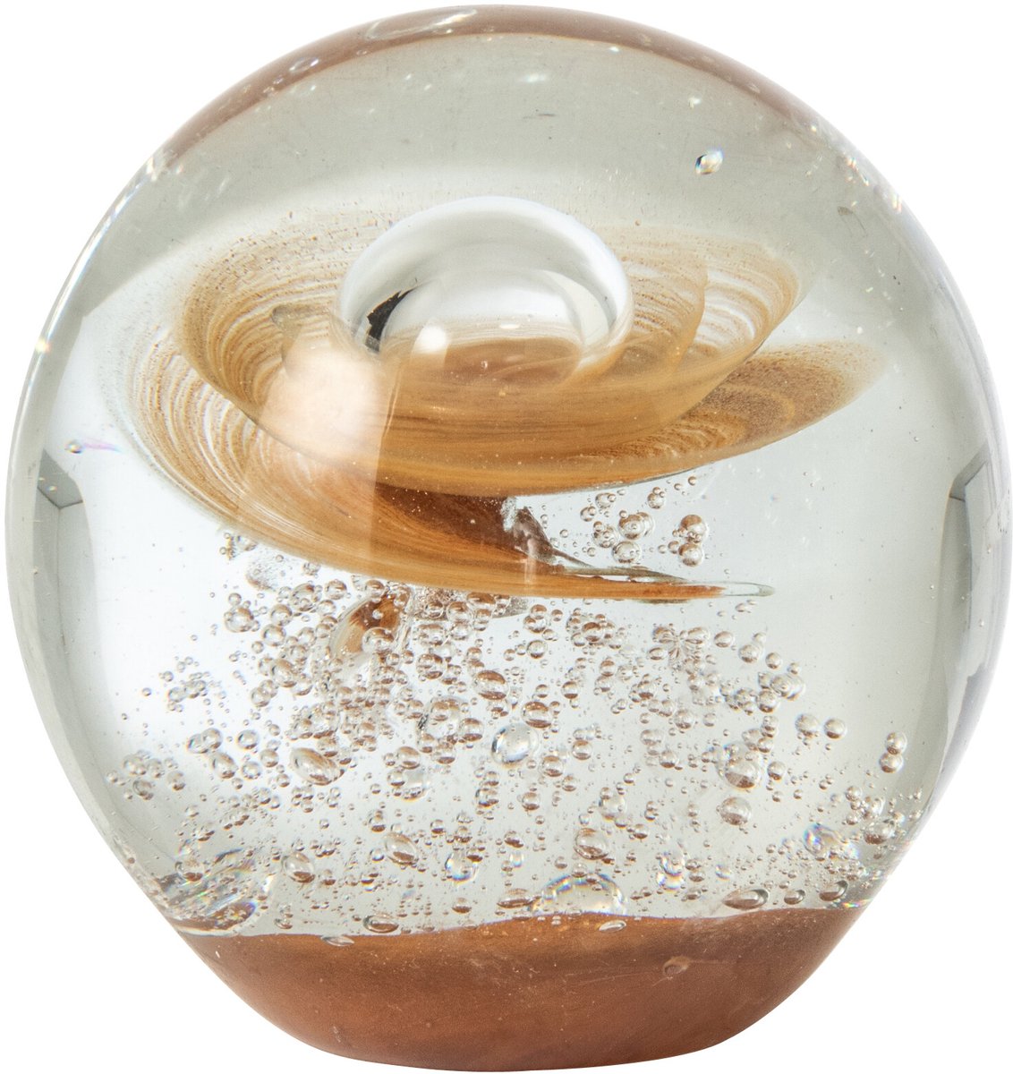 J-Line presse-papier Swirl Bal - glas - brons - medium