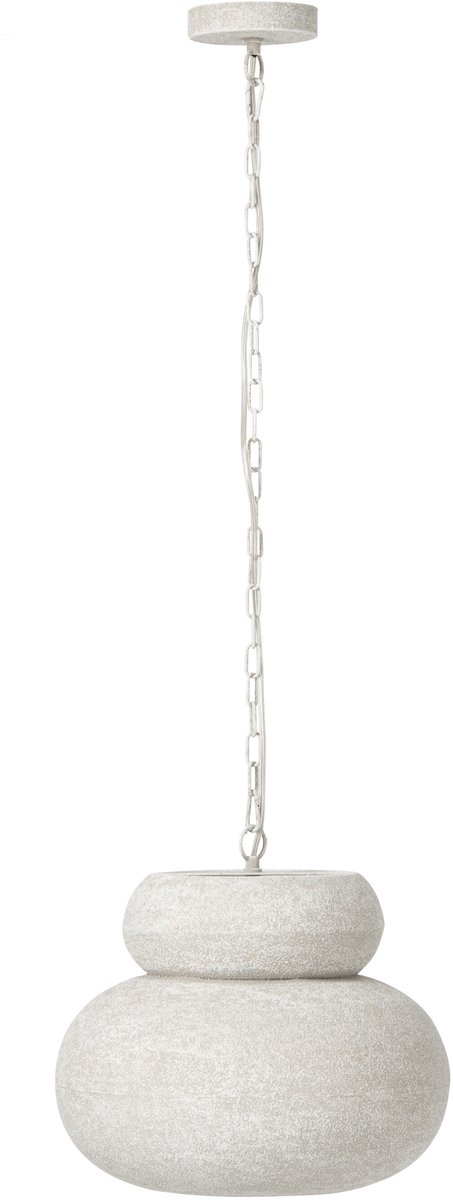 J-Line Ronde plafondlamp - ijzer - wit - small