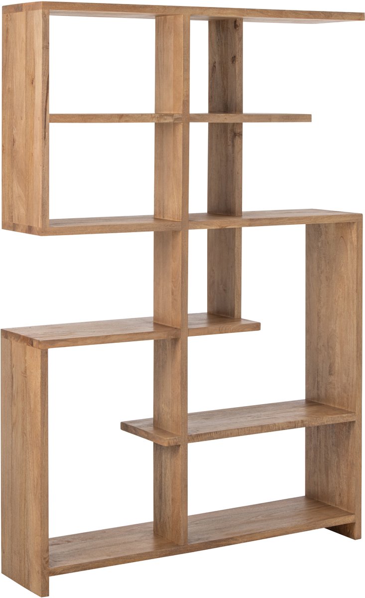 J-Line boekenkast - mangohout - naturel