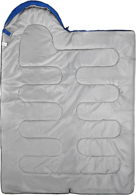 Zomerslaapzak - Mummieslaapzak - Kamperen en outdoor - Lichtgewicht en compact - 210 x 75 cm - Blauw — afbeelding 5