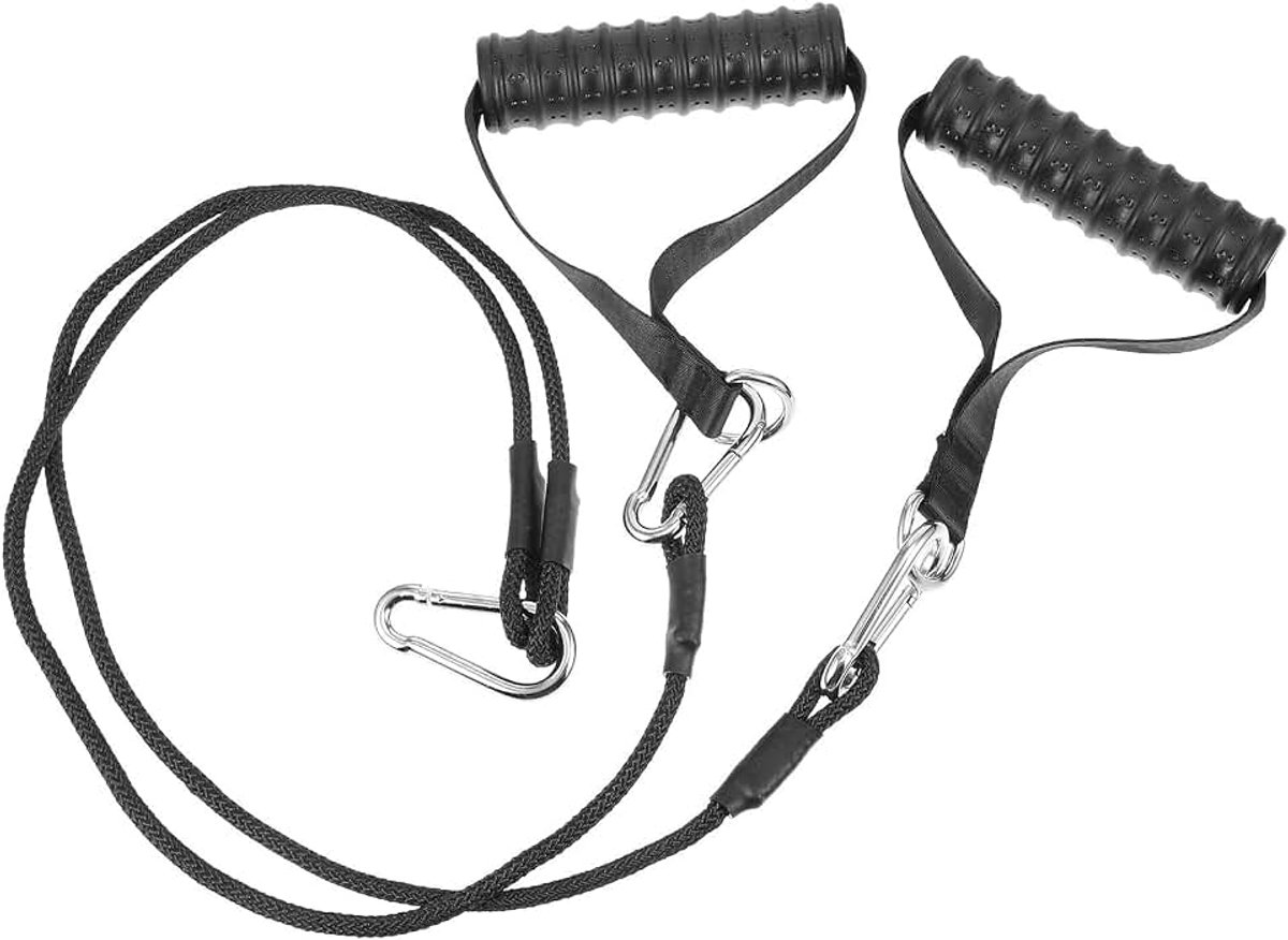 Metalen en nylon, draagbaar, trekstang voor triceps, licht en praktisch voor fitnesstraining thuis