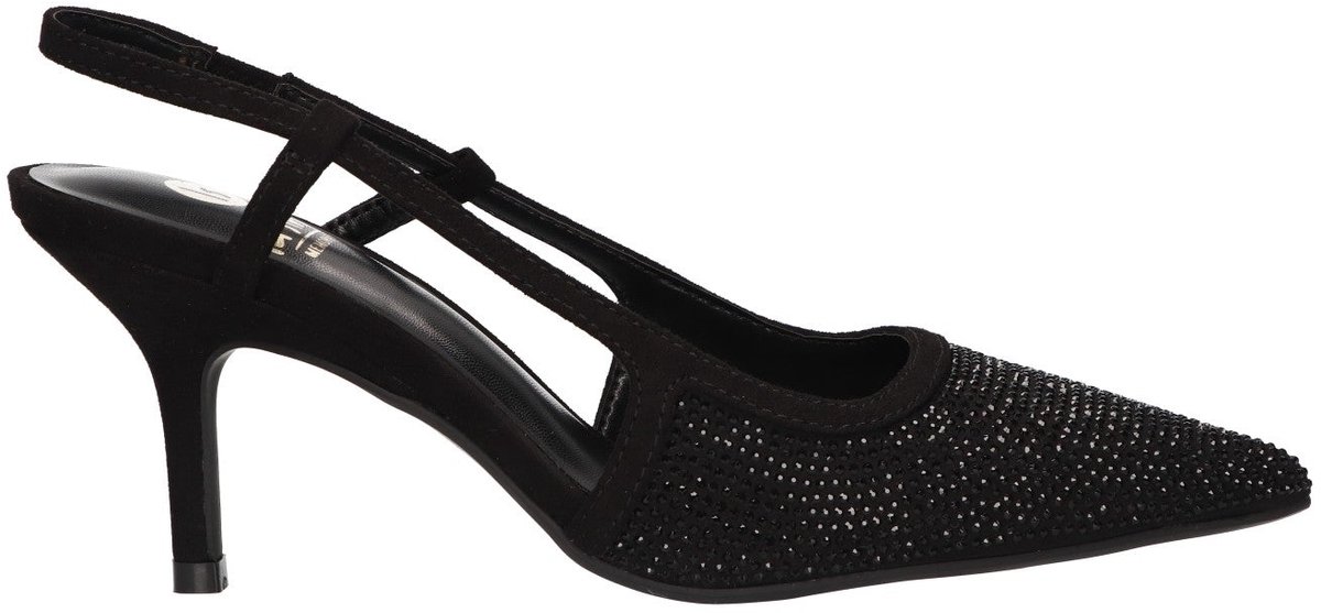 La Strada Slingback Pump Zwart Met Steentjes - Damesschoenen - Maat - 37
