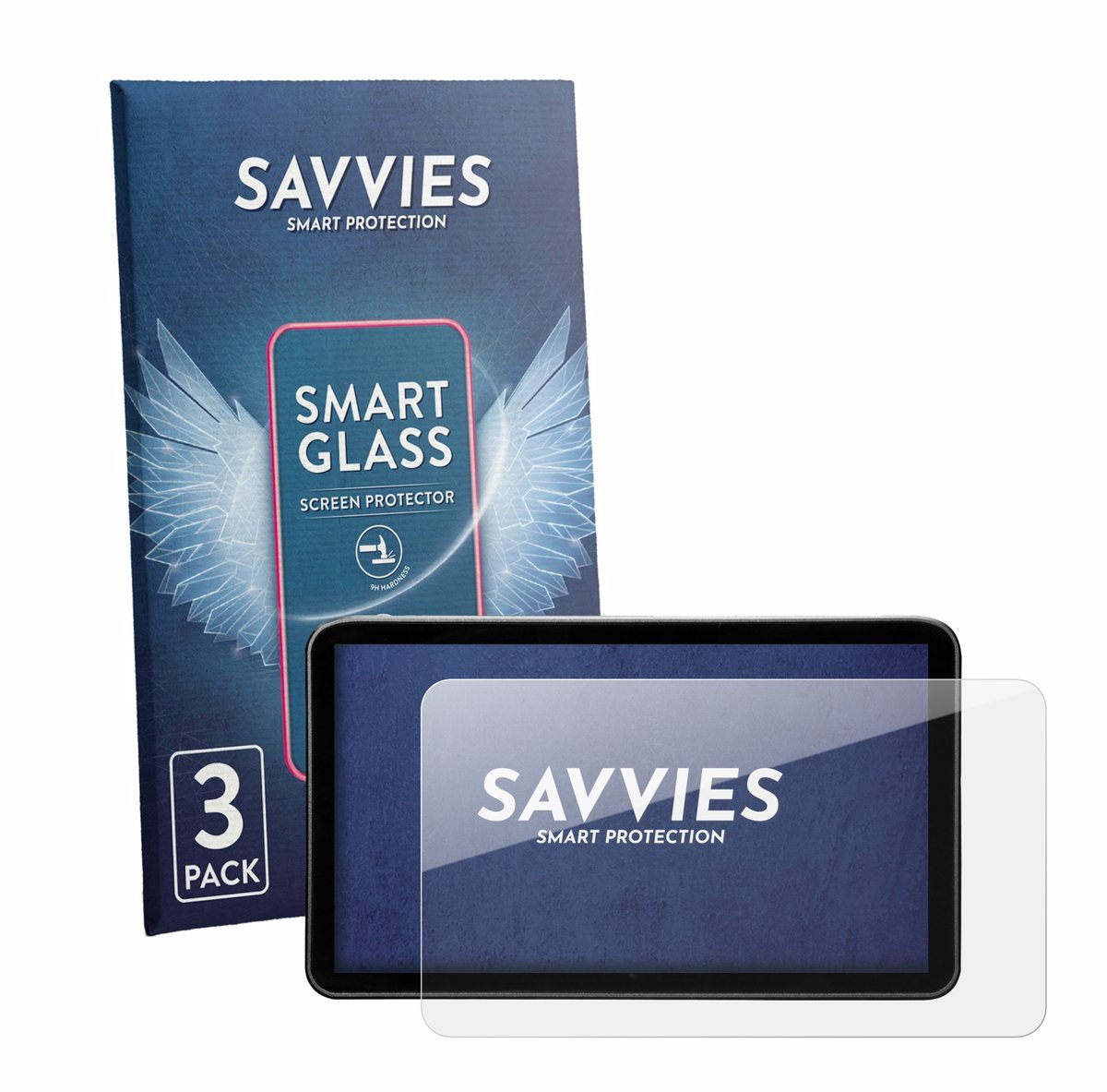 3 Stuks Savvies Screenprotector - geschikt voor Portkeys LS7P 7" - beschermfolie glas transparant