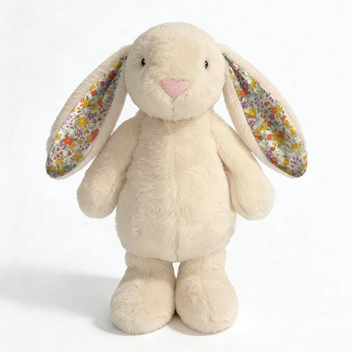 Casalora Pluche Knuffels – Konijn Knuffel 20 cm – Knuffel Met Bloemenoren Kawaii Design Zacht Knuffeldier – Crème