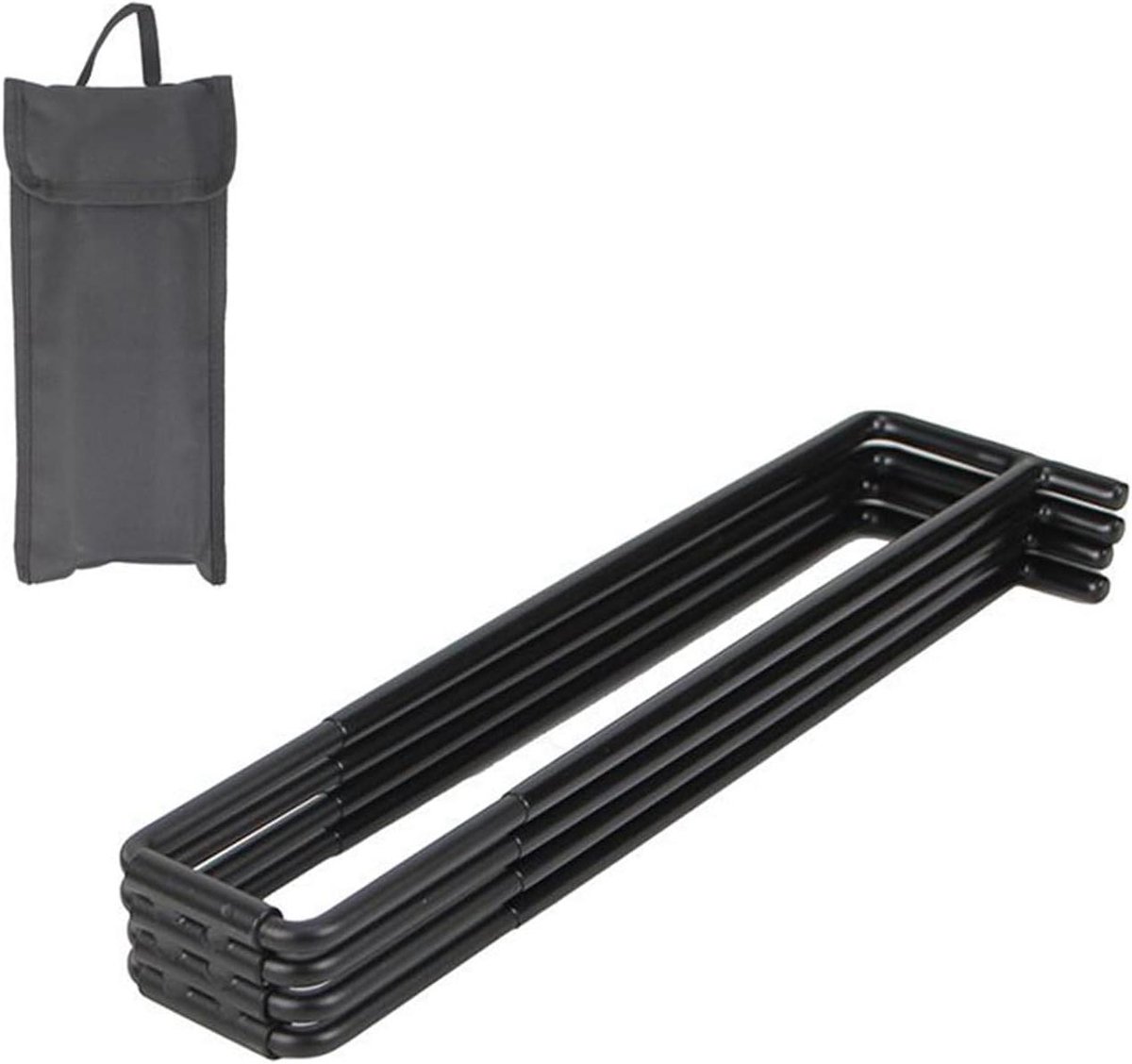 Koelbox Stand - Opvouwbaar Onderstel - Outdoor Koken - Klimaatbestendig Ontwerp - 26x7 cm - Zwart