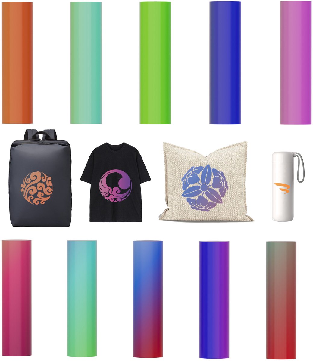 10 Stuks Infusible Transfer Papier - Sublimatiepapier voor T-Shirts - 4,5 x 12 inch - Kleurverloop