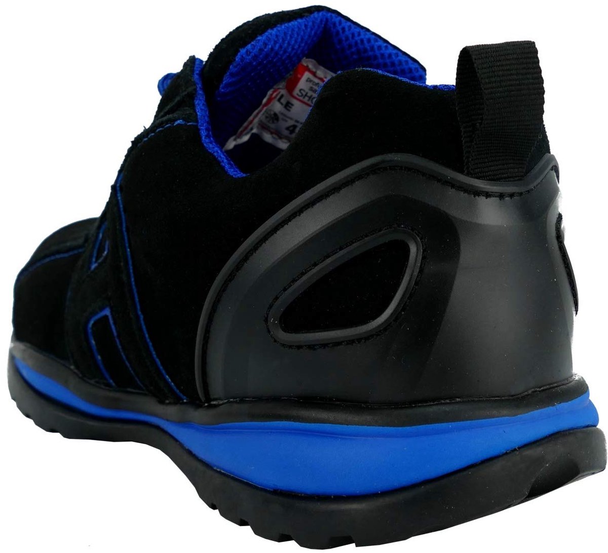 Veiligheidsschoenen voor mannen en vrouwen - maat 45 EU - zwart-blauw - stevig en comfortabel - SnelShoppen
