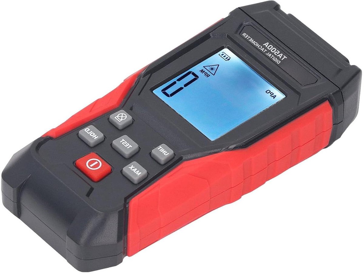 Digitale Toerenteller - RPM Meter Contactloos - Motor Diagnose - Waarde Vergrendeling - 100.000 RPM - Zwart