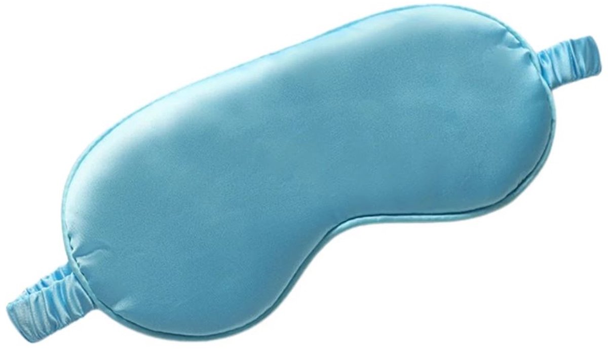 Slaapmasker - Oogmasker - Reismasker - Sleep mask - Nachtmasker - Reisaccessoire - Verduisterend - Extra zacht - Satijn - Blauw - Jonyx