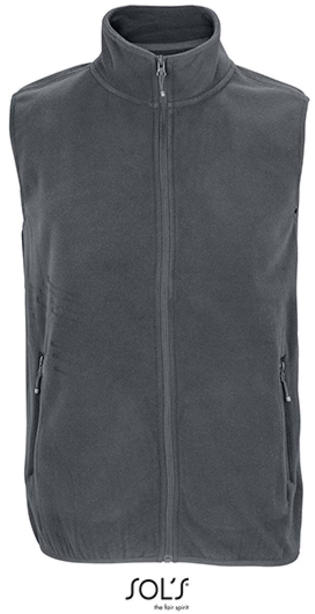 SOL'S Unisex Factor Zipped Fleece Bodywarmer L03822 - Charcoal Grey (Solid) - M