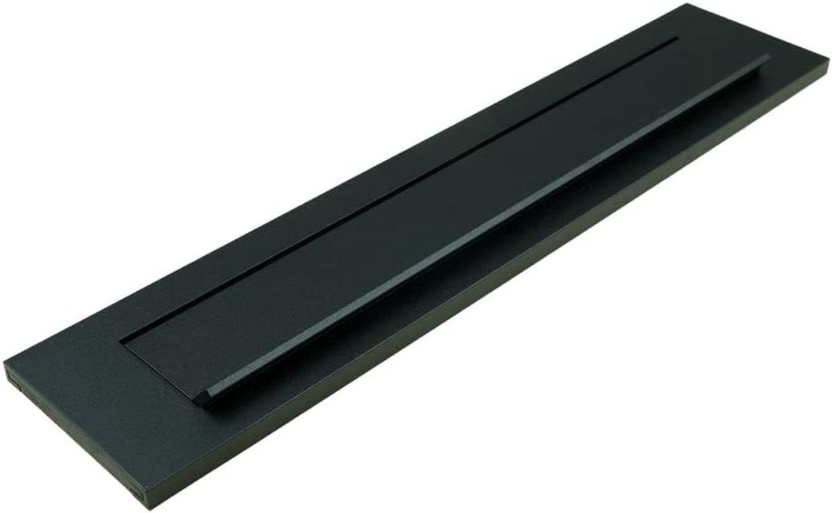 Briefplaat Klep - Klep Veer - Deur Beschermen - Met Veer - 340x73 mm - Zilverkleurig