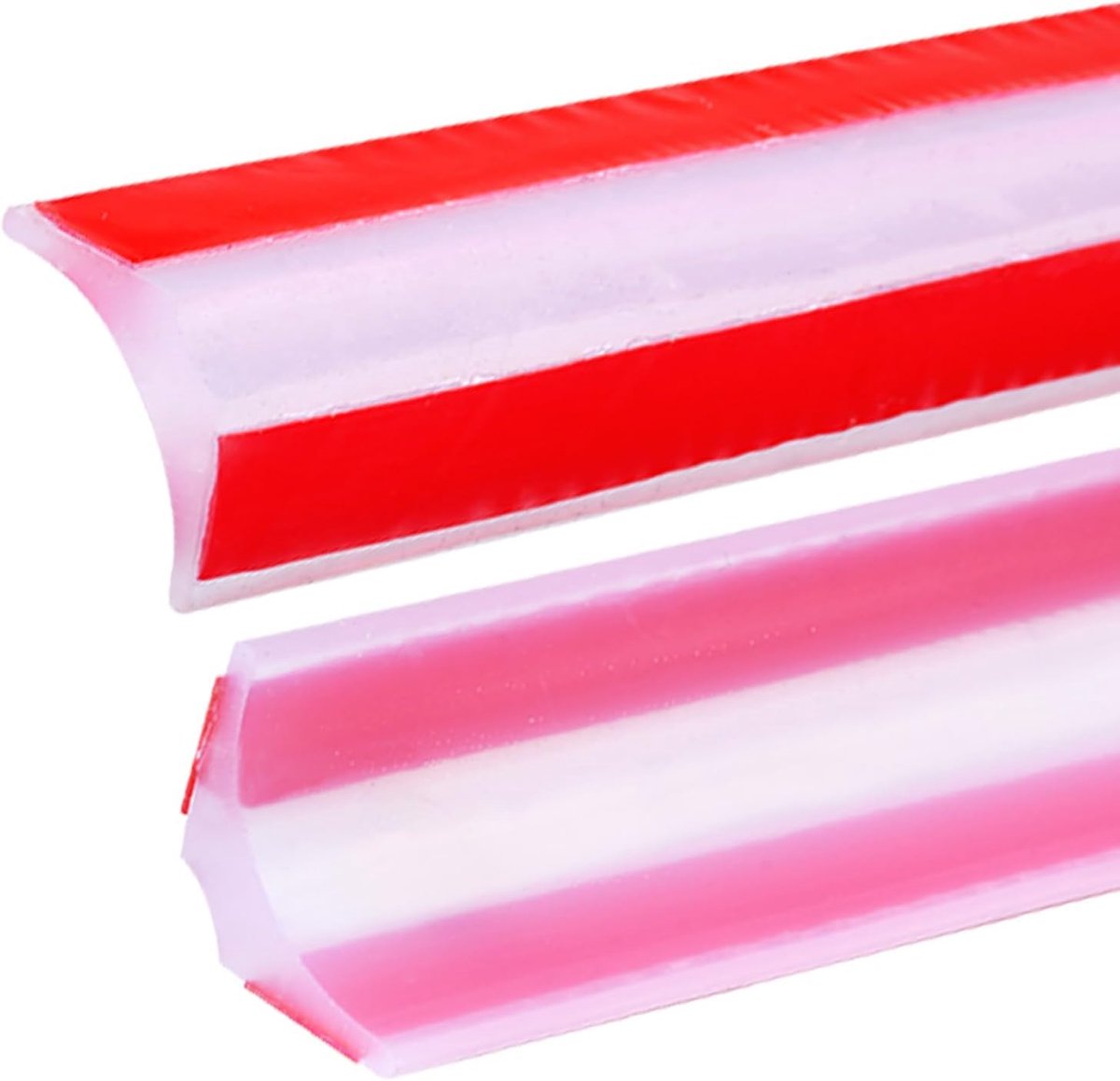 Siliconen Douche Drempel Waterafscheiding,Zelfklevend Waterruimte Badkamer Vloerafscheiding,Afdichtingstrip,Kalkwaterafhoudstrip Voor Wasbak Frameloze Douchedeur,Transparent(4M,15x15mm)