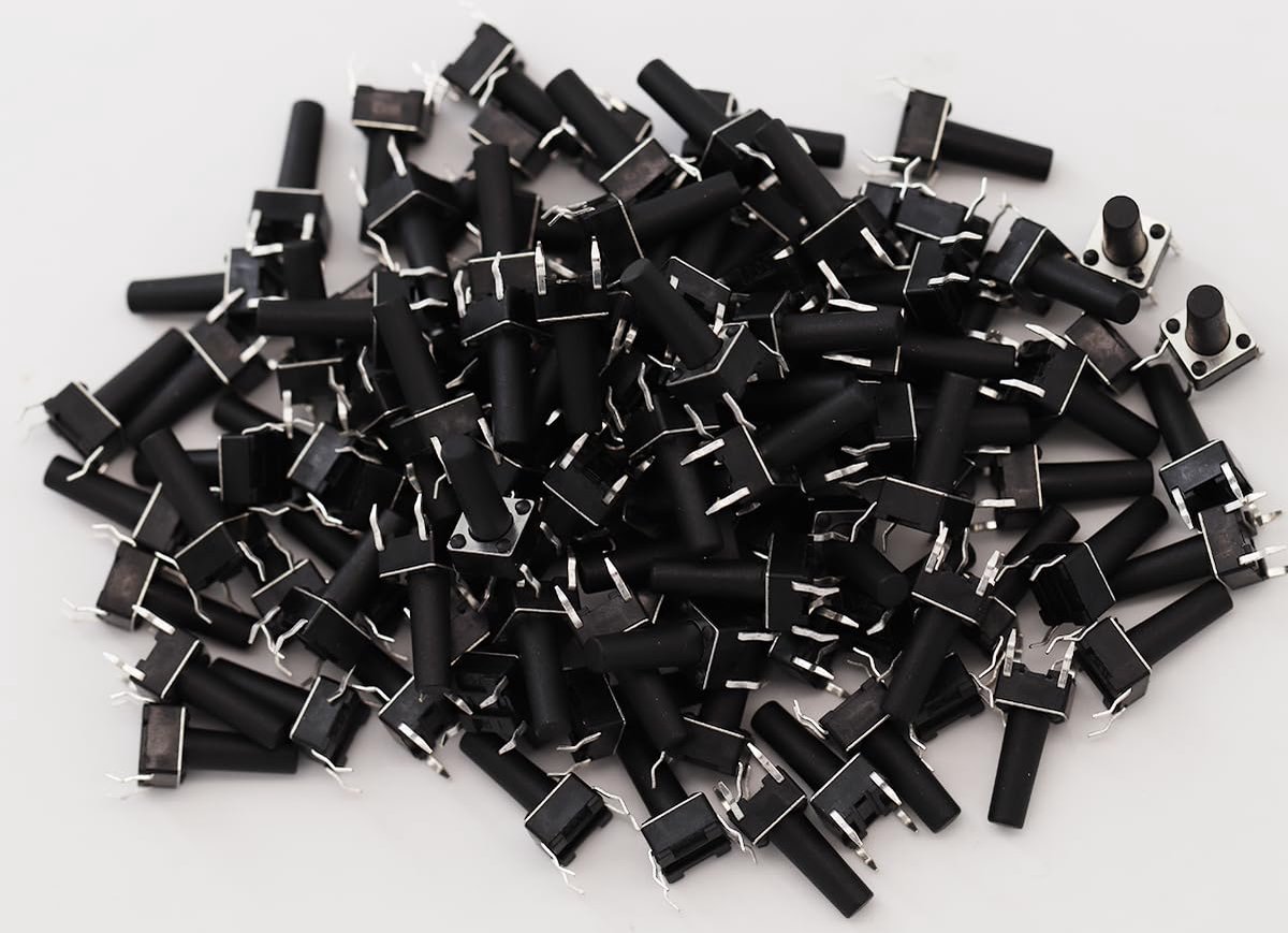 Button Schakelaar Mini Micro Tact Schakelaar 6 x 6 x 13 mm 4 Pin DIP Micro PCB SMD SMT Momentan Tactile Tact Drukknop Schakelaar Elektronische componenten (100 stuks)