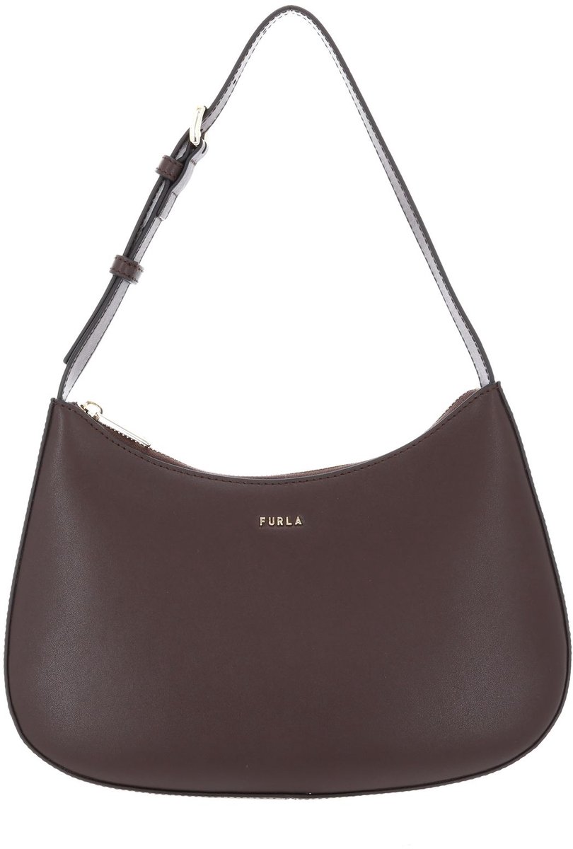 FURLA Leren schoudertas Margot Shoulder Bag Cioccolato donkerbruin