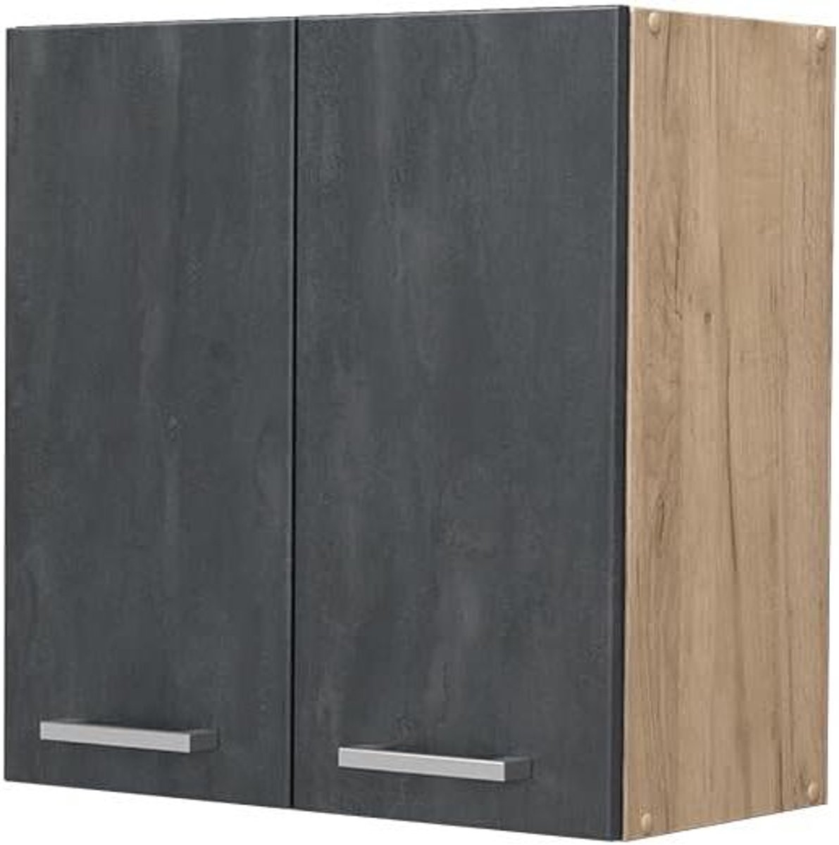 Hangkast Keuken - Keukenmodule Wandkast - Keuken Opruimen - Modulair Systeem - 60 cm Breed - Zwart Beton
